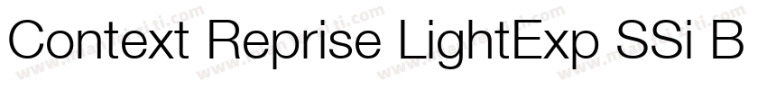 Context Reprise LightExp SSi Bold字体转换